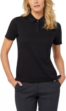 Picture of NNT Uniforms Womens Cotton Pique Polo - Black (CATUT4-BKP)