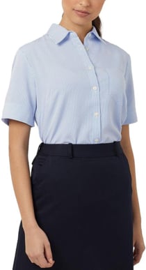 Picture of NNT Uniforms Short Sleeve Action Back Shirt - Indigo/White Stripe (CAT4AB-IWS)