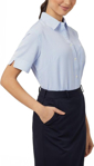Picture of NNT Uniforms Short Sleeve Action Back Shirt - Indigo/White Stripe (CAT4AB-IWS)