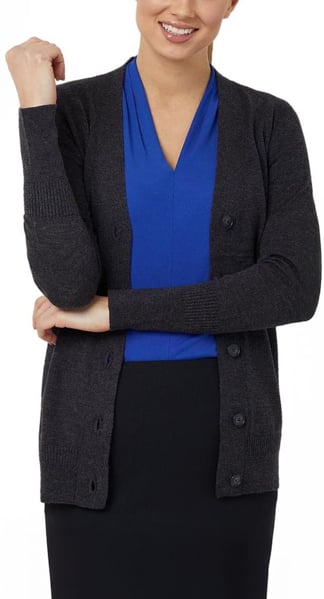 Picture of NNT Uniforms Long Length Cardigan - Charcoal (CAT5B3-CHP)