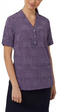 Picture of NNT Uniforms Short Sleeve Tunic - Navy/Violet (CAT9R9-NVL)
