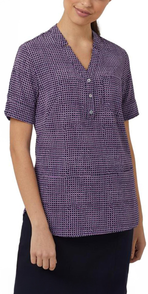 Picture of NNT Uniforms Short Sleeve Tunic - Navy/Violet (CAT9R9-NVL)