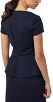 Picture of NNT Uniforms Cap Sleeve Peplum Top - Navy (CAT9S1-NAV)