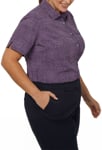 Picture of NNT Uniforms Short Sleeve Action Back Shirt - Navy/Violet (CAT9S2-NVL)