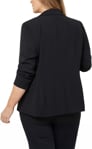 Picture of NNT Uniforms Womens Crepe Stretch Longline Jacket - Black (CAT1H8-BKP)