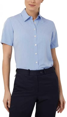 Picture of NNT Uniforms Short Sleeve Action Back Shirt - Blue/White (CAT48E-BES)