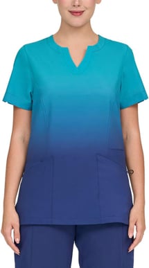 Picture of City Collection Sea Blue Ombre Scrub Top (SN0039)