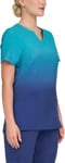 Picture of City Collection Sea Blue Ombre Scrub Top (SN0039)
