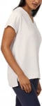 Picture of NNT Uniforms Ladies French Georgette Short Sleeve V-neck Top - White - White (CATUPU-WHT)