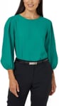 Picture of NNT Uniforms French Georgette 3/4 Sleeve Top - Emerald (CATUPM-EMD)