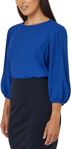 Picture of NNT Uniforms French Georgette 3/4 Sleeve Top - Cobalt (CATUPM-COP)