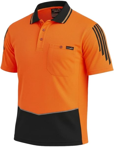 Picture of Syzmik Mens Hi Vis Flux Short Sleeve Polo (ZH315)