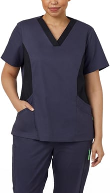 Picture of NNT Uniforms Next-Gen Antibacterial Nightingale Scrub Top - Charcoal (CATULL-CHP)