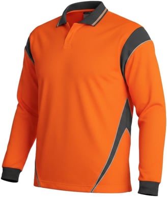 Picture of Syzmik Mens Hi Vis Aztec Long Sleeve Polo (ZH249)
