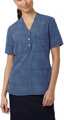 Picture of NNT Uniforms Short Sleeve Tunic - Navy/Blue (CAT9R9-NBL)