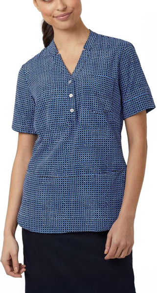 Picture of NNT Uniforms Short Sleeve Tunic - Navy/Blue (CAT9R9-NBL)
