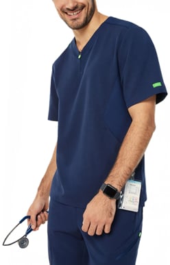 Picture of NNT Uniforms Invigorate Charles Scrub Top - Navy Blue (CATRHL-NVB)