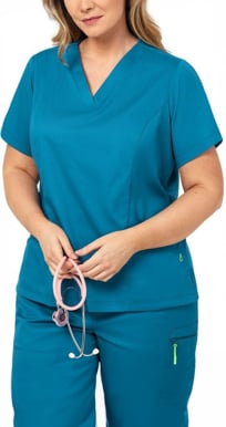 Picture of NNT Uniforms Womens Next-Gen Antibacterial Active Florence Scrub Top - Teal (CATULM-TEL)