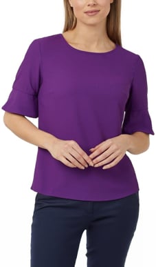 Picture of NNT Uniforms Fluted Sleeve Top - Purple (CATU5T-PUR)