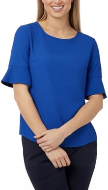 Picture of NNT Uniforms Fluted Sleeve Top - Cobalt (CATU5T-CTN)