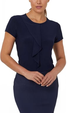 Picture of NNT Uniforms Short Sleeve Round Neck T-Top - Navy (CATU64-NAV)