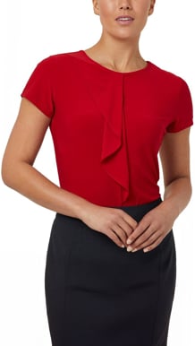 Picture of NNT Uniforms Short Sleeve Round Neck T-Top - Red (CATU64-RED)