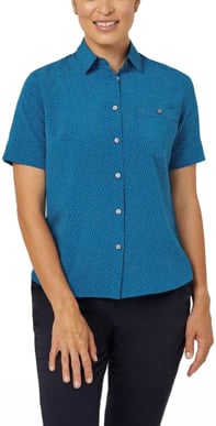 Picture of NNT Uniforms Silvi Spot Print Short Sleeve Shirt - Light Teal (CATU7H-LTE)