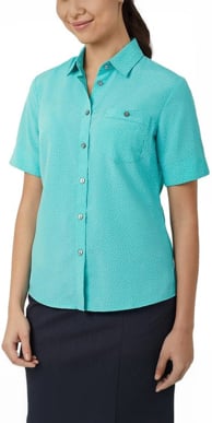 Picture of NNT Uniforms Short Sleeve Shirt - Mint/White (CATU7H-MTW)
