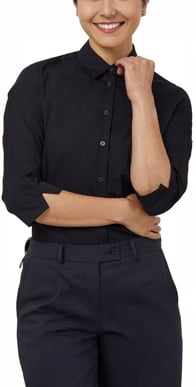 Picture of NNT Uniforms 3/4 Sleeve Shirt - Black (CATU88-BLK)