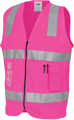Picture of DNC Workwear Day/Night Side Panel Safety Vest With Generic Reflective Tape (3507)