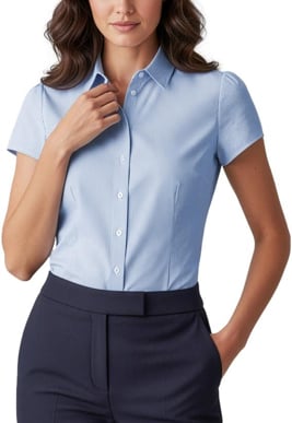 Picture of Biz Collection Womens Euro Short Sleeve Shirt (S812LS)